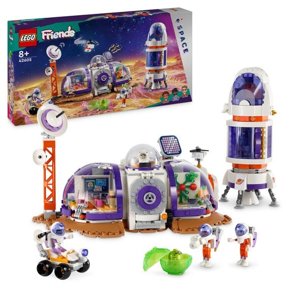 LEGO Friends 42605 Mars-Raumbasis mit Rakete Set, Weltraum-Spielzeug