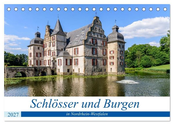 Produktbild: Schl&ouml;sser und Burgen in NRW (Tischkalender 2027 DIN A5 quer), CALVENDO Monatskalender
