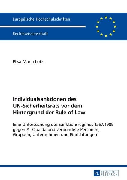 Produktbild: Individualsanktionen des UN-Sicherheitsrats vor dem Hintergrund der Rule of Law