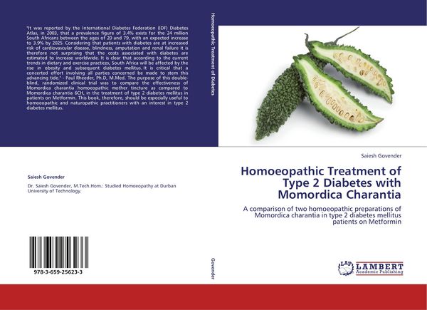 Produktbild: Homoeopathic Treatment of Type 2 Diabetes with Momordica Charantia