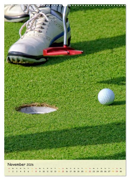 Produktbild: Golf Leidenschaft (Wandkalender 2026 DIN A2 hoch), CALVENDO Monatskalender