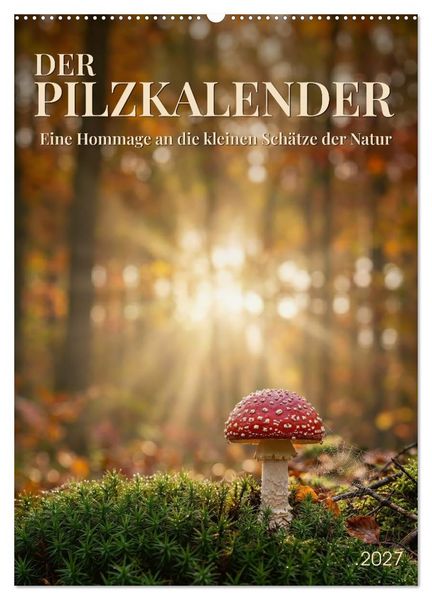 Produktbild: DER PILZKALENDER (Wandkalender 2027 DIN A2 hoch), CALVENDO Monatskalender