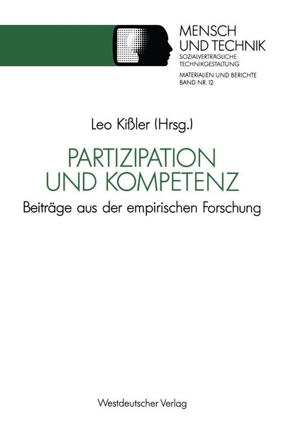 Produktbild: Partizipation und Kompetenz
