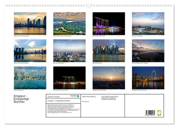 Produktbild: Singapur - Einzigartige Skylines (Wandkalender 2026 DIN A2 quer), CALVENDO Monatskalender