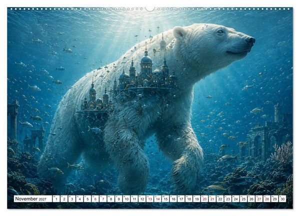 Produktbild: Atlantis der Träume - Magische Unterwasserwelten voller Fantasie (hochwertiger Premium Wandkalender 2027 DIN A2 quer), Kunstdruck in Hochglanz