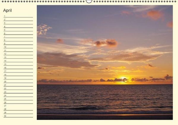 Produktbild: Colours by the sea / Birthday Calendar / UK-Version (Wall Calendar perpetual DIN A2 Landscape)
