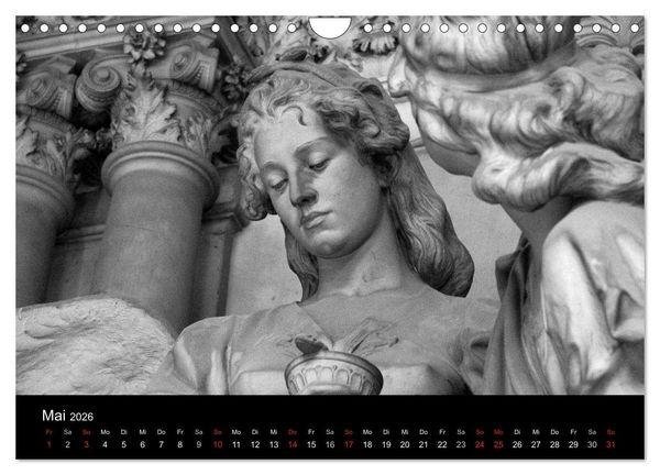 Produktbild: Lebende Steine - Skulpturen auf dem Friedhof Staglieno (Wandkalender 2026 DIN A4 quer), CALVENDO Monatskalender