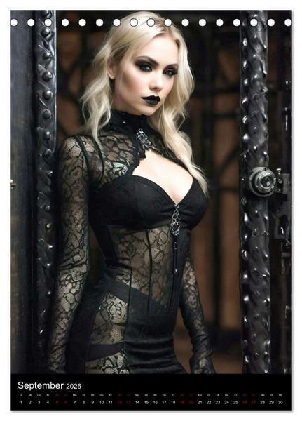 Produktbild: Wundersch&ouml;ne Gothic Divas (Tischkalender 2026 DIN A5 hoch), CALVENDO Monatskalender