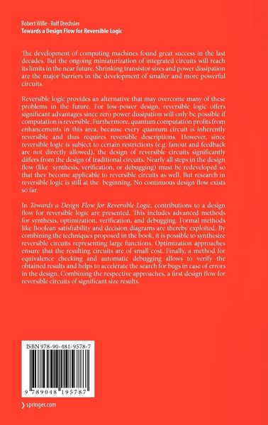Produktbild: Towards a Design Flow for Reversible Logic