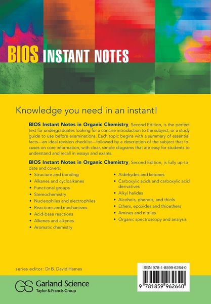Produktbild: BIOS Instant Notes in Organic Chemistry