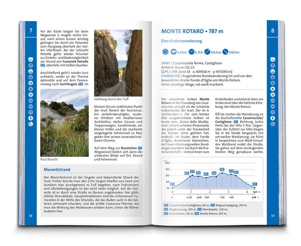 Produktbild: KOMPASS Wanderf&uuml;hrer Golf von Neapel, Ischia, Capri, Halbinsel Sorrent, Amalfi-K&uuml;ste und Cilento, 60 Touren mit Extra-Tourenkarte