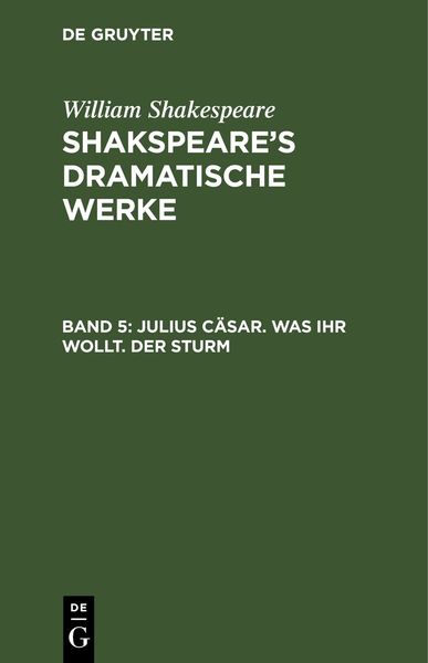 Produktbild: Julius C&auml;sar. Was ihr wollt. Der Sturm