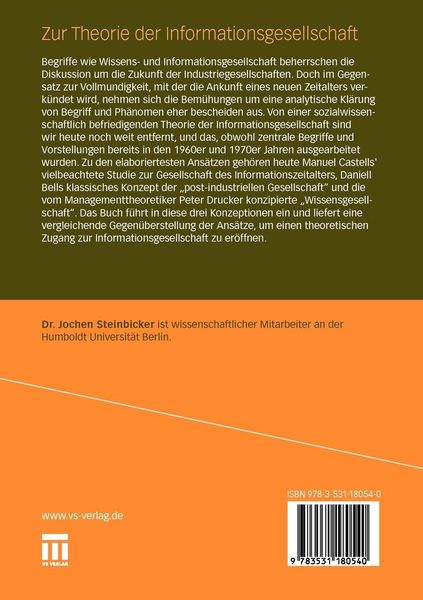 Produktbild: Zur Theorie der Informationsgesellschaft