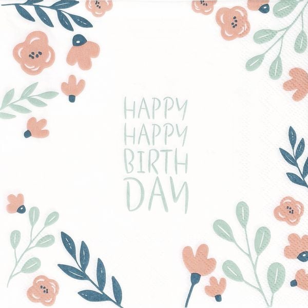 Produktbild: Serviette Happy Happy Birthday