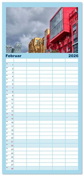 Produktbild: Familienplaner 2026 - Freie Hansestadt Hamburg mit 5 Spalten (Wandkalender, 21 x 45 cm) CALVENDO