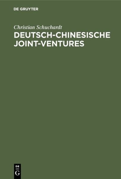 Produktbild: Deutsch-chinesische Joint-ventures