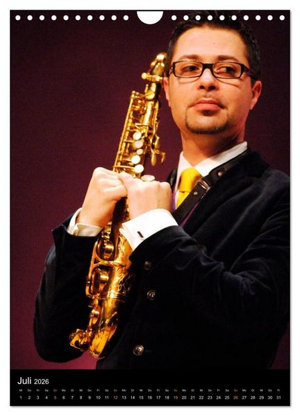 Produktbild: Jazz Saxophonisten 2026 (Wandkalender 2026 DIN A4 hoch), CALVENDO Monatskalender