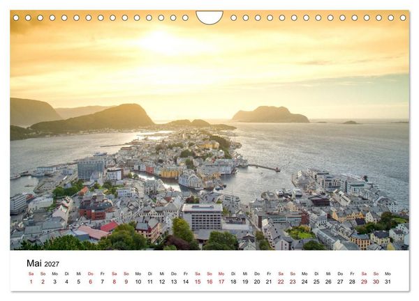 Produktbild: Hurtigruten - Bezaubernde Sch&ouml;nheit der norwegischen K&uuml;ste (Wandkalender 2027 DIN A4 quer), CALVENDO Monatskalender