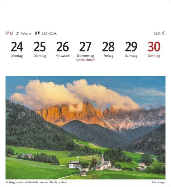 Produktbild: S&uuml;dtirol Sehnsuchtskalender 2027 - Wochenkalender mit 53 Postkarten