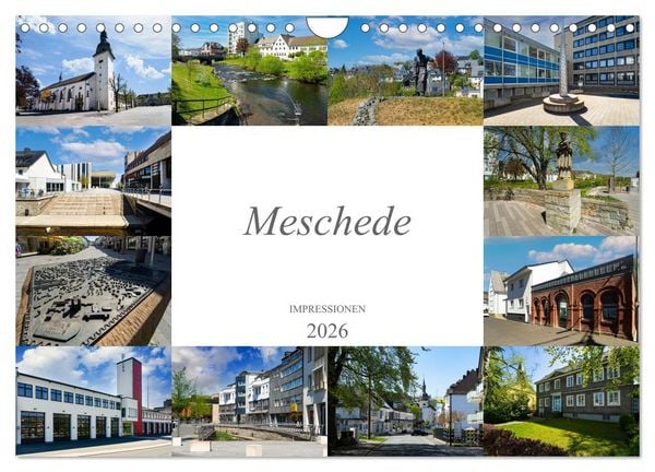 Meschede Impressionen (Wandkalender 2026 DIN A4 quer), CALVENDO Monatskalender