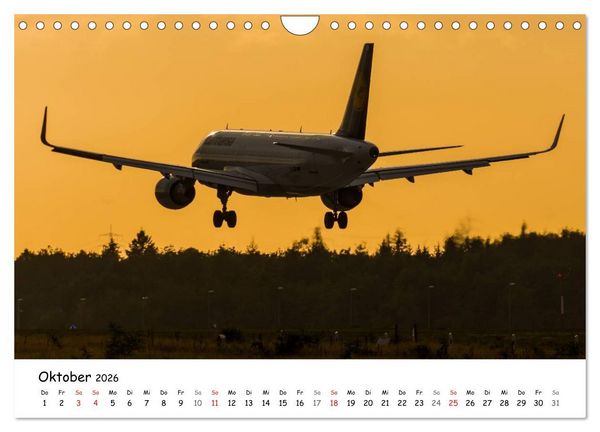 Produktbild: Airliners in Frankfurt (Wandkalender 2026 DIN A4 quer), CALVENDO Monatskalender