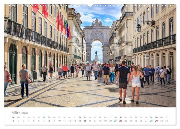 Produktbild: Lissabon - Stadt der K&ouml;nige (hochwertiger Premium Wandkalender 2026 DIN A2 quer), Kunstdruck in Hochglanz