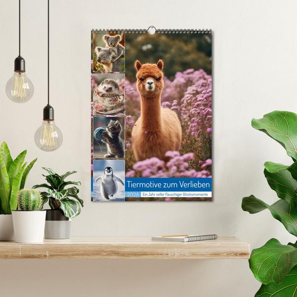 Produktbild: Tiermotive zum Verlieben (Wandkalender 2026 DIN A3 hoch), CALVENDO Monatskalender