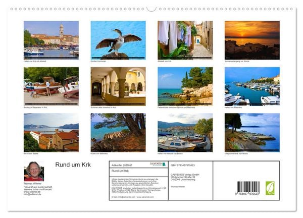Produktbild: Rund um Krk (hochwertiger Premium Wandkalender 2026 DIN A2 quer), Kunstdruck in Hochglanz