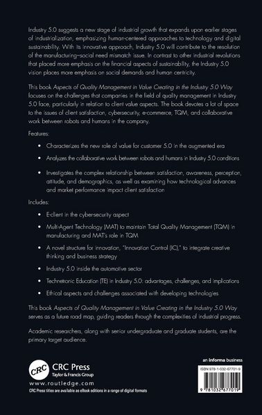 Produktbild: Aspects of Quality Management in Value Creating in the Industry 5.0 Way
