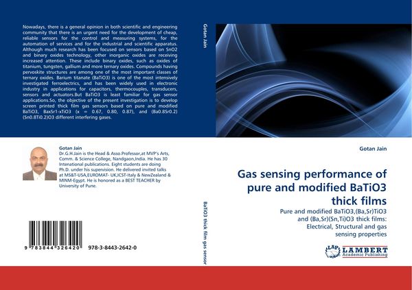 Produktbild: Gas sensing performance of pure and modified BaTiO3 thick films