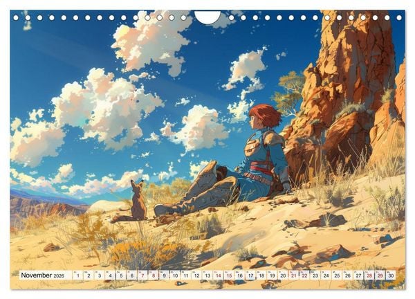 Produktbild: Begegnungen im Anime Zauberland (Wandkalender 2026 DIN A4 quer), CALVENDO Monatskalender