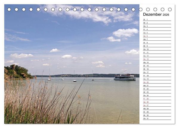 Produktbild: Seest&auml;rke - Der Ammersee (Tischkalender 2026 DIN A5 quer), CALVENDO Monatskalender