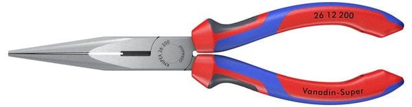 Produktbild: Knipex 26 12 200 Werkstatt Flachrundzange Gerade Vanadium Elektrostahl 200mm