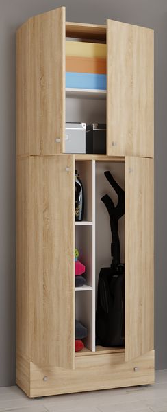 Produktbild: Holz Besenschrank Staubsauger Putzschrank Lona S