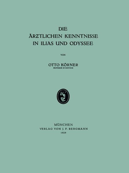 Produktbild: Die &Auml;rƶtlichen Kenntnisse in Ilias und Odyssee