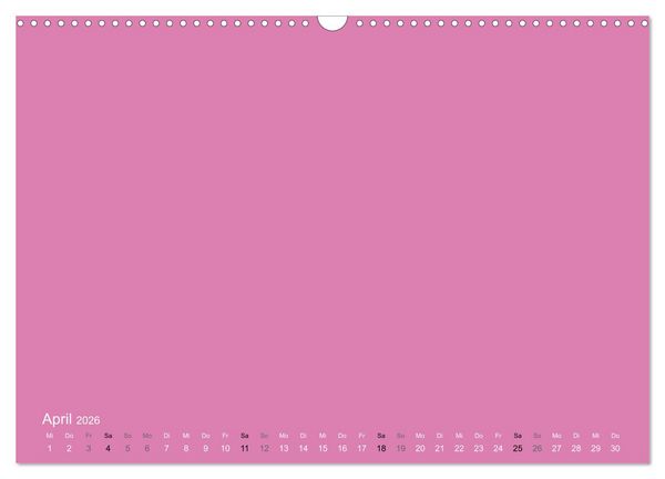 Produktbild: Bastelkalender - Pink (Wandkalender 2026 DIN A3 quer), CALVENDO Monatskalender