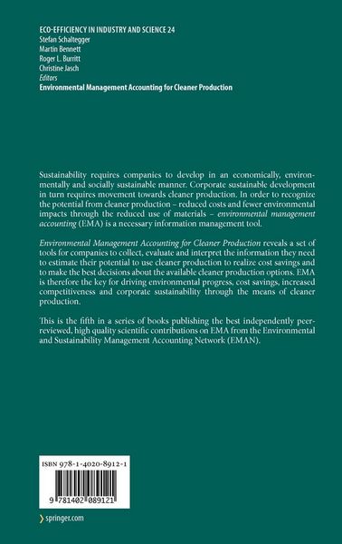 Produktbild: Environmental Management Accounting for Cleaner Production