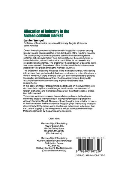 Produktbild: Allocation of Industry in the Andean Common Market