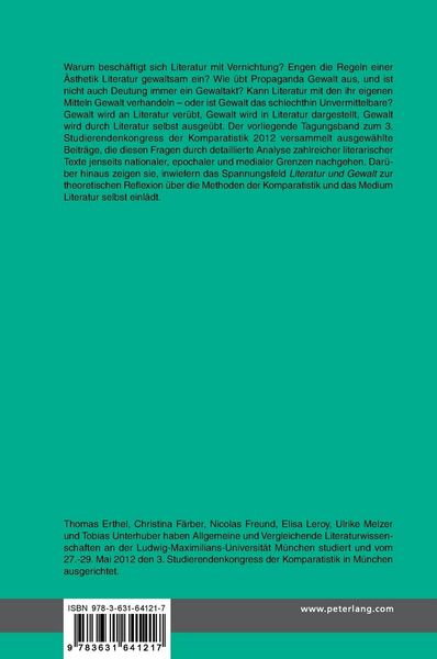 Produktbild: Spannungsfelder: Literatur und Gewalt