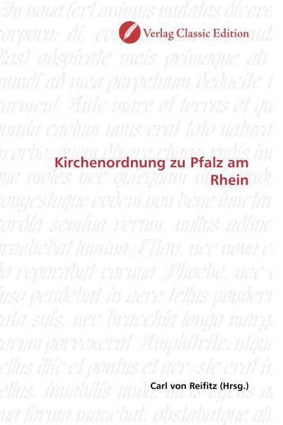 Produktbild: Kirchenordnung zu Pfalz am Rhein