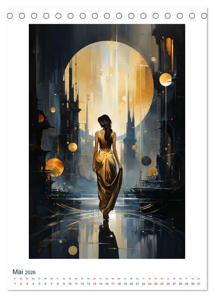 Produktbild: ART DECO City (Tischkalender 2026 DIN A5 hoch), CALVENDO Monatskalender