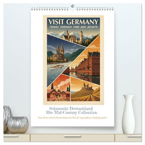 Produktbild: Sehnsucht Deutschland &ndash; Die Mid-Century Collection (hochwertiger Premium Wandkalender 2027 DIN A2 hoch), Kunstdruck in Hochglanz