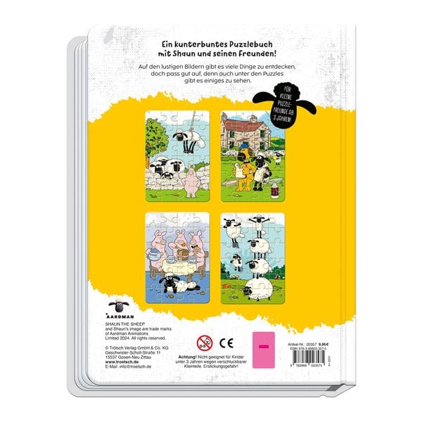 Produktbild: Tr&ouml;tsch Shaun das Schaf Puzzlebuch