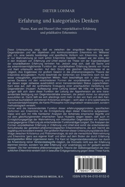 Produktbild: Erfahrung und Kategoriales Denken