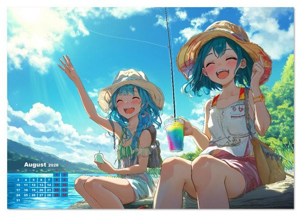 Produktbild: Anime Kalender &ndash; Charaktere im Slice-of-Life Stil (Tischkalender 2026 DIN A5 quer), CALVENDO Monatskalender