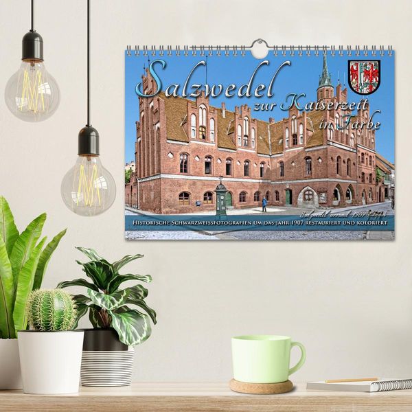 Produktbild: Salzwedel zur Kaiserzeit in Farbe - Fotos restauriert und koloriert (Wandkalender 2026 DIN A4 quer), CALVENDO Monatskalender