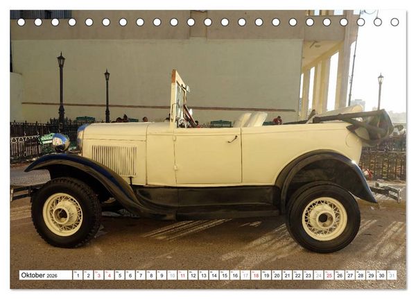 Produktbild: Ford Modell A - Ein r&uuml;stiger Neunzigj&auml;hriger in Havanna (Tischkalender 2026 DIN A5 quer), CALVENDO Monatskalender