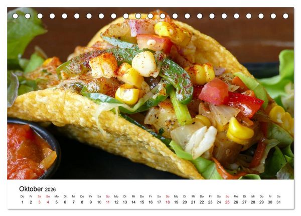 Produktbild: Vegane Gerichte. Abwechslungsreich, kreativ und k&ouml;stlich (Tischkalender 2026 DIN A5 quer), CALVENDO Monatskalender