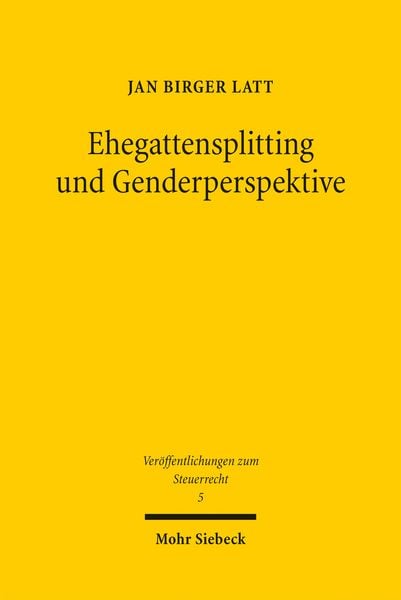Produktbild: Ehegattensplitting und Genderperspektive