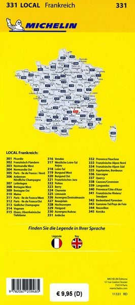 Produktbild: Michelin Ardeche-Haute Loire